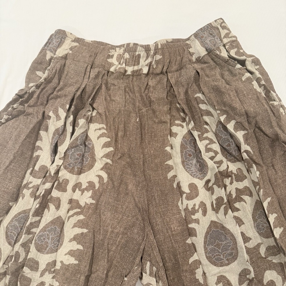 Bazar Deluxe Bali Moka, Print Trousers Ethnic, Sz M No Drawstrings - Picture 6 of 8